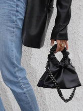 Pleated Ring Chain One-Shoulder Bags